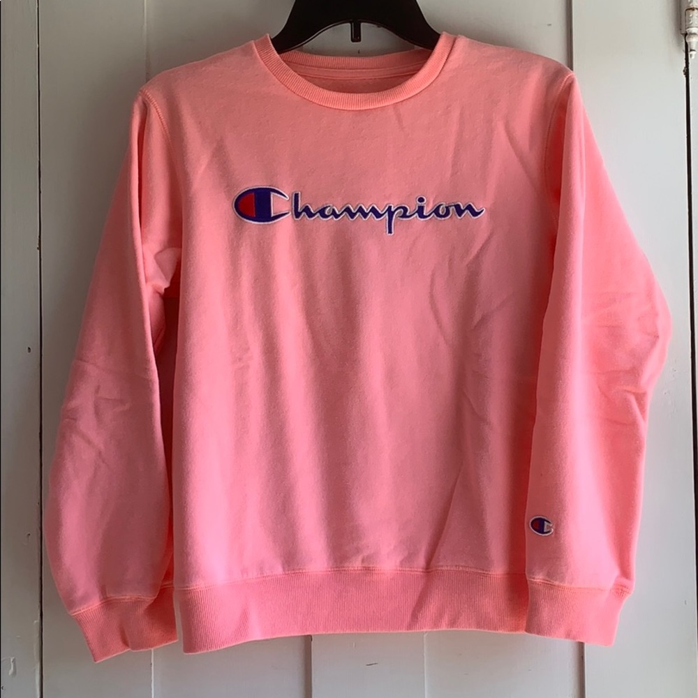Champion Pink Youth Crewneck Sweatshirt